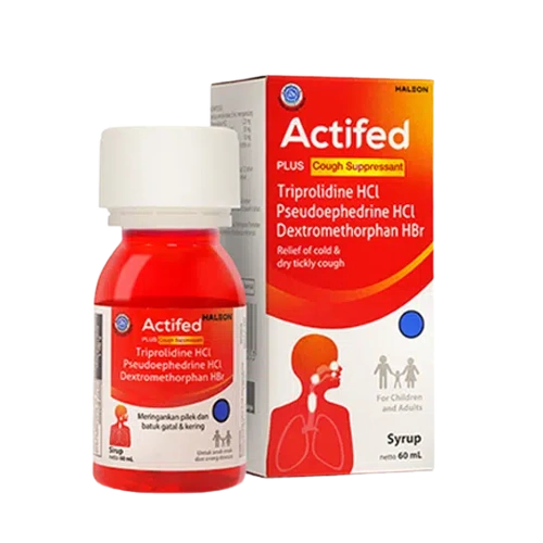 Actifed Plus Cough Supressant Sirup 60 ml (Merah)
